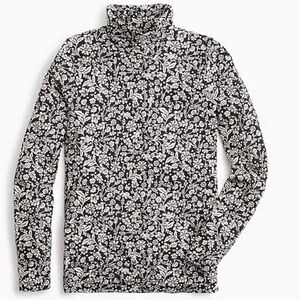 NWT J CREW Elegant Floral Turtleneck Sweater